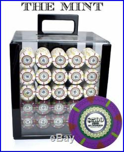 1,000ct. The Mint Clay Composite 13.5g Poker Chip Set in Acrylic Carry Case