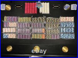 10 Black $100.00 Paulson Classic Top Hat and Cane Authentic Clay Poker Chips fro