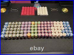 10 Blue $. 50 Paulson Pharaoh Authentic Clay Poker Chips from MaxWaxPax.com