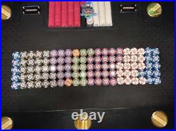 10 Blue $. 50 Paulson Pharaoh Authentic Clay Poker Chips from MaxWaxPax.com