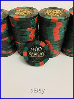 100-$100 River City Grand Palais New Orleans PAUL-SON/Paulson Clay Poker Chips