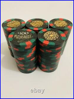 100-$100 River City Grand Palais New Orleans Paulson Casino Clay Poker Chips