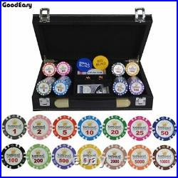 100/200/300/400/500PCS/SET Gold Crown Poker Chip Clay Casino Chips Texas Hold'em