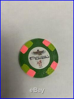100 Club Casino Pharaoh's Cairo Green (No Denomination) Clay Poker Chips
