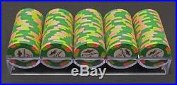 100 Paulson Pharaoh Green NCV clay poker chips NEW