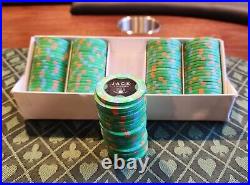 100 Paulson RHC JACK Cincinnati $25's Real Clay Casino Used, Very Good, Chips