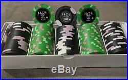 100 Paulson Top Hat And Cane Clay Poker Chips Mint New Jack Detroit Casino