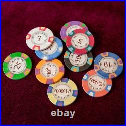 100 Pieces Milano High Class Poker Chips Clay 10G Board Game Ring Japan v3