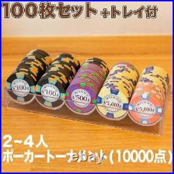 100 Pieces Milano High Quality Poker Chips Clay 10G Tournament