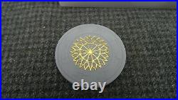 100 Vintage Paulson Top Hat Gray Clay Poker Chips Starburst Both Sides withHolder