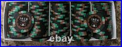 100 x Jack Cincinnati $100 Real Paulson Clay Poker Chips Reverse Hat Cane