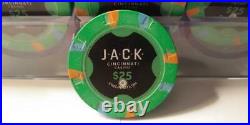 100 x Jack Cincinnati $25 Real Paulson Clay Poker Chips RHC REAL CASINO CHIPS