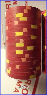 100 x Jack Cincinnati $5 Real Paulson Clay Poker Chips RHC MINT CONDITION RARE
