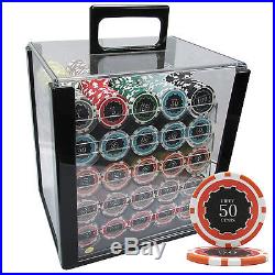 1000 14g Eclipse Casino Clay Poker Chips Set With Acrylic Case