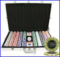 1000 14g Eclipse Casino Table Clay Poker Chips Set