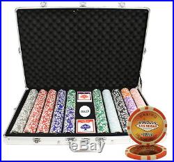 1000 14g Las Vegas Laser Casino Table Clay Poker Chips Set Custom Build