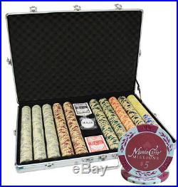 1000 14g Monte Carlo Millions Clay Poker Chips Set