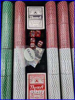 1000 Diamond Suited 11.5 Gram Clay Poker Chips Set with Aluminum Case