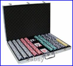 1000 Eclipse 14g Clay Poker Chips Set with Aluminum Case Pick Chips