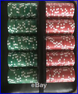 1000 Full Tilt Poker 1.2g Clay Chip Set WithAcrylic Carrying Case Handle NICE