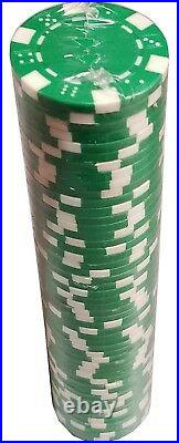 1000 Green Dice Mold Clay Composite Poker Chips 11.5gr GREAT DEAL