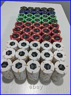 1000 Jack Cincinnati Poker Chips Real Paulson Clay Poker Chips Top Hat Cane