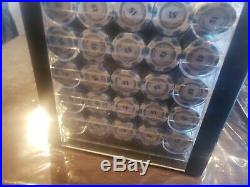1000 Monte Carlo 14g Clay Poker Chips Set with Acrylic Case Pick Chips