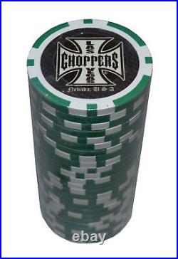 1000 Poker Green Chips Las Vegas Choppers Clay Composite 11.5 gr GREAT DEAL