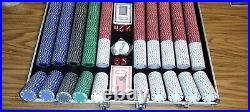 1000 Suited 11.5 Gram Clay Poker Chips Set with Aluminum Case
