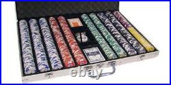 1000 Tournament Pro Poker Chips Set with Aluminum Case Pick Denominations