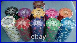 1000 clay poker chips Triangle elite 14 gram choice of 11 denominations