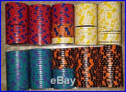 1000ct Professional Clay Poker Chips Set Acrylic Case
