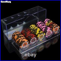 100PCS per set Acylic Poker Game Chips Clay Crown Wheat chips Deluxe Chips Sets