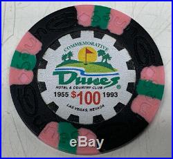 1179 Poker Chips $1/5/25/100/500 Dunes Commemorative Clay Composite 9gr. In Case