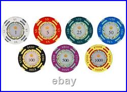 13.5 Gram Poker Chips Clay Poker Chips Set 500 Piece Crown Casino Poker