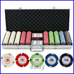 13.5-gram 500-piece Monaco Casino Clay Poker Chips Set N/A