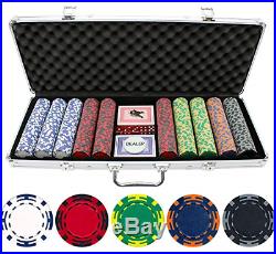 13.5g 500pc Z Striped Clay Poker Chip Set