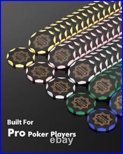14 Gram Clay Poker Chips Set, 300pcs Casino Chips with Durable Premium 300PCS