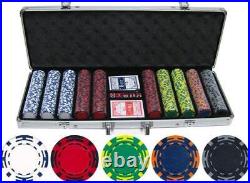 14 gram 500 piece Z Striped Clay Poker Chips