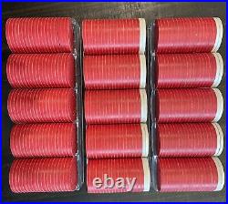 1499 Vintage Composite POKER CHIPS 8 gram Red, White, Blue, Green, Yellow, Black