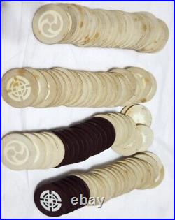 193 vintage clay poker chips