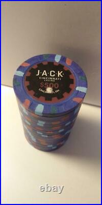20 Jack Cincinnati Primary $500 Real Clay Poker Chips Paulson REAL CASINO USED