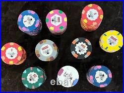 20 Paulson WTHC $25 T25 Poker Chips Classic Top Hat and Cane clay chip