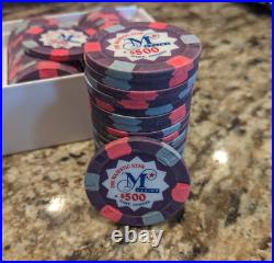 20 x Majestic Star $500 Real Paulson Clay Poker Chips RHC Cleaned