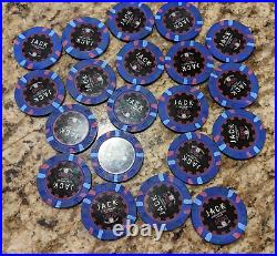 20 x Used Jack Cincinnati $500 Primary Real Paulson Clay Poker Chips RHC
