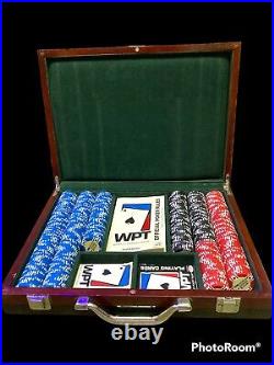 2004 World Poker Tour Clay Chips Wooden Case Second Edition Official Poker Rules