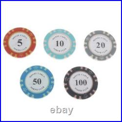 200Pieces Pro Poker Chips Casino Token Hilarious Family Games Accs 4cm Dia