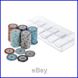 200pcs Poker Chips Set with Box Casino Token Family Games Supplies Parts