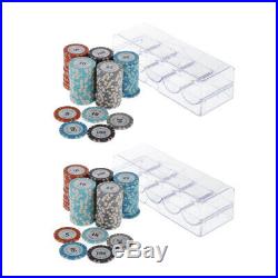 200x Professional Poker Chips with Box Casino Token Hilarious Games 4cm Dia