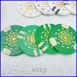 205 Poker Chips Clay Novelty Souvenir Chips 28 Sleeve of Poker Chips Assorted